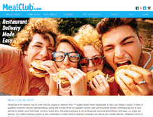 Tablet Screenshot of mealclub.com